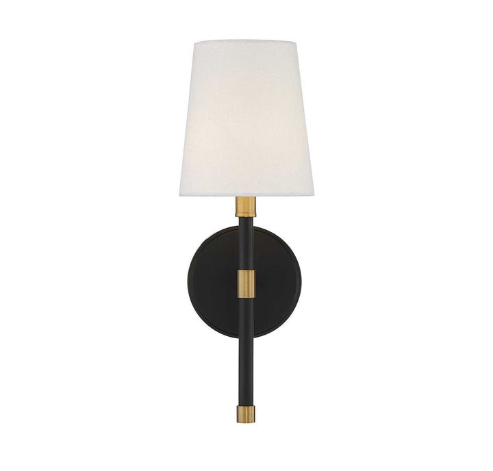 Savoy House - 9-1632-1-143 - One Light Wall Sconce - Brody - Matte Black w/Warm Brass