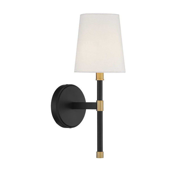 Savoy House - 9-1632-1-143 - One Light Wall Sconce - Brody - Matte Black w/Warm Brass