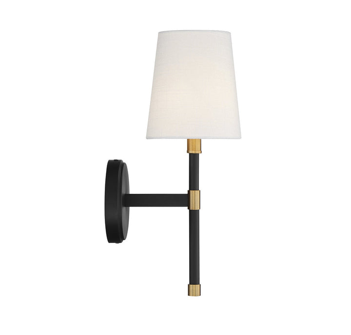Savoy House - 9-1632-1-143 - One Light Wall Sconce - Brody - Matte Black w/Warm Brass