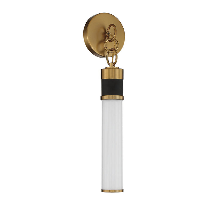 Savoy House - 9-1638-1-143 - LED Wall Sconce - Abel - Matte Black w/Warm Brass