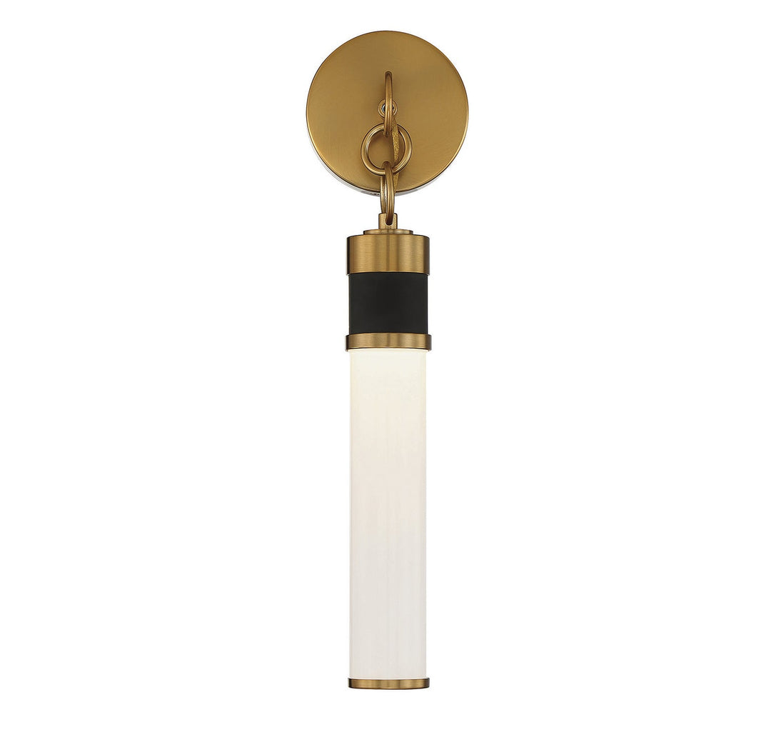 Savoy House - 9-1638-1-143 - LED Wall Sconce - Abel - Matte Black w/Warm Brass