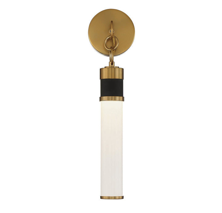 Savoy House - 9-1638-1-143 - LED Wall Sconce - Abel - Matte Black w/Warm Brass