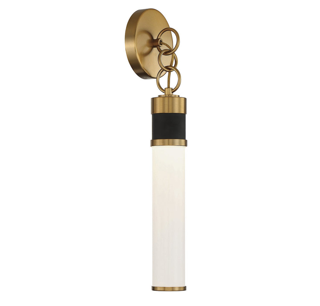 Savoy House - 9-1638-1-143 - LED Wall Sconce - Abel - Matte Black w/Warm Brass