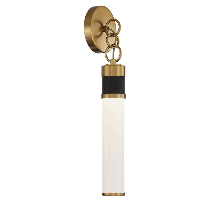Savoy House - 9-1638-1-143 - LED Wall Sconce - Abel - Matte Black w/Warm Brass