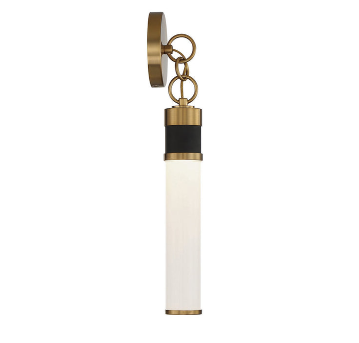 Savoy House - 9-1638-1-143 - LED Wall Sconce - Abel - Matte Black w/Warm Brass