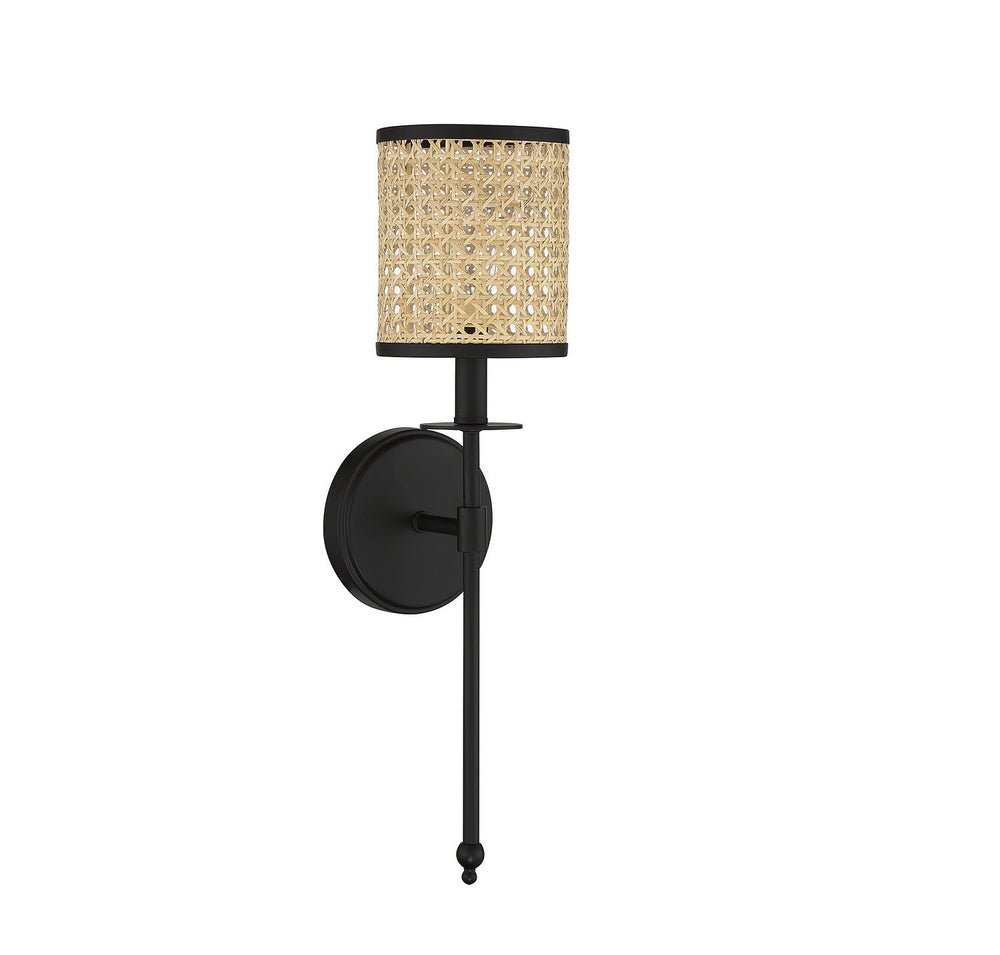 Jaylar One Light Wall Sconce in Matte Black Savoy House