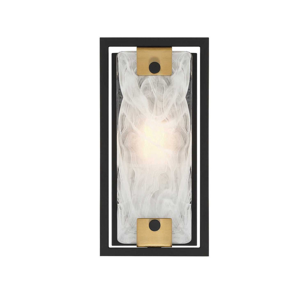 Savoy House - 9-1697-1-143 - One Light Wall Sconce - Hayward - Matte Black w/Warm Brass