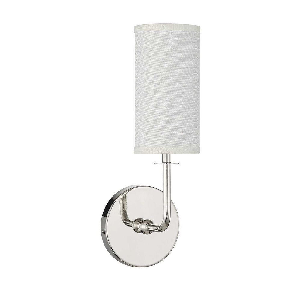 Powell One Light Wall Sconce in Polished Nickel Savoy House