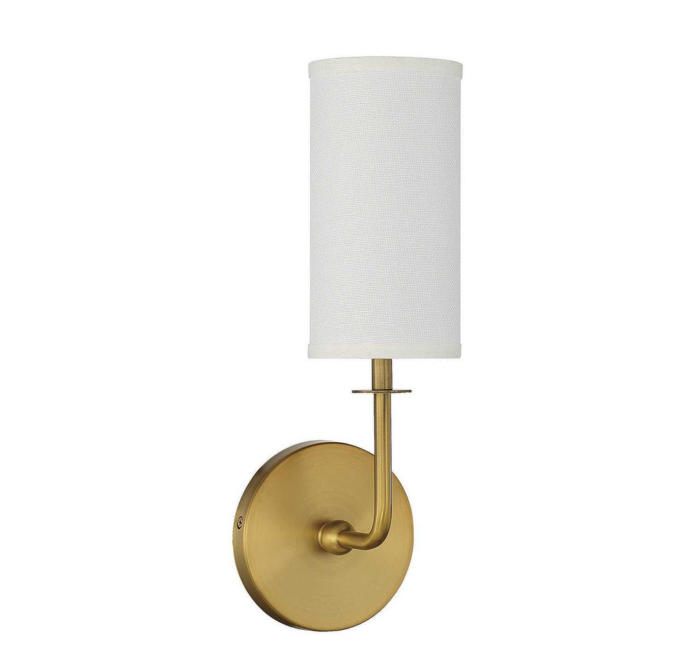 Powell One Light Wall Sconce in Warm Brass Savoy House