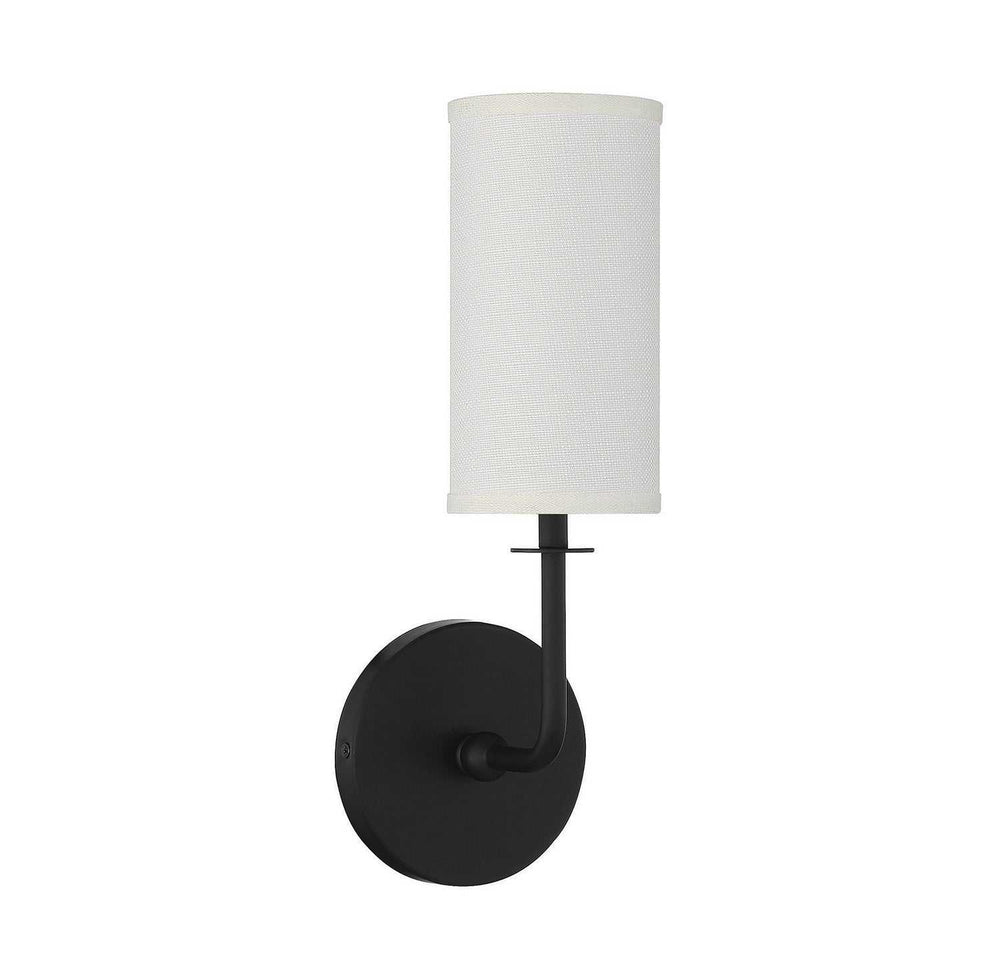 Powell One Light Wall Sconce in Matte Black Savoy House