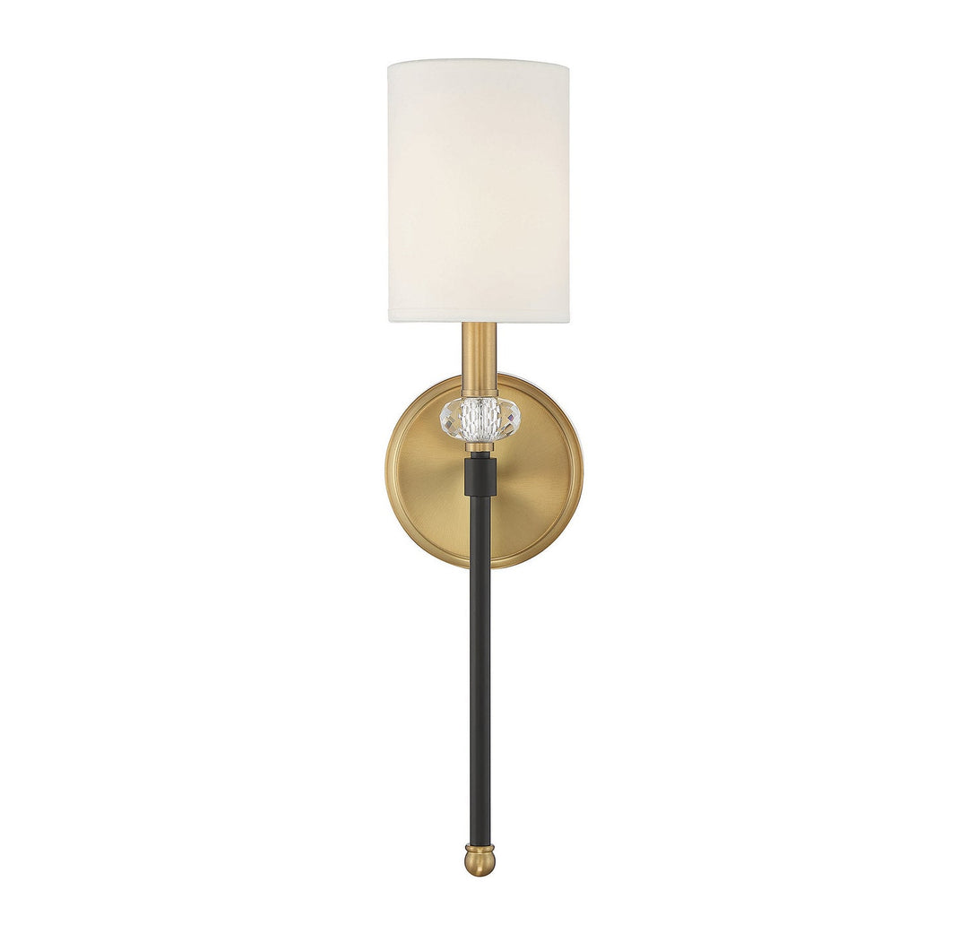 Savoy House - 9-1888-1-143 - One Light Wall Sconce - Tivoli - Matte Black w/Warm Brass