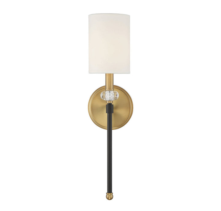 Savoy House - 9-1888-1-143 - One Light Wall Sconce - Tivoli - Matte Black w/Warm Brass