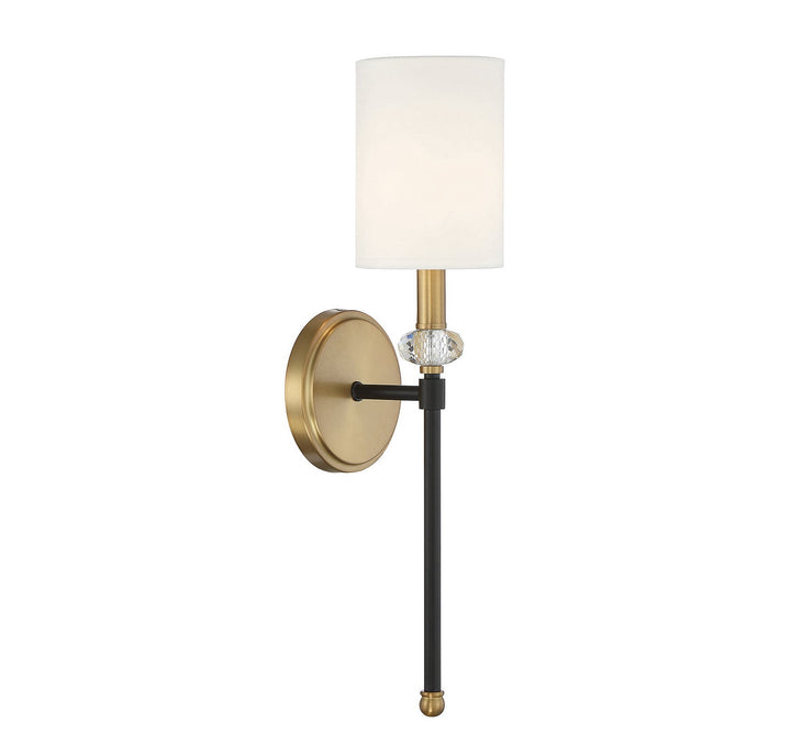 Savoy House - 9-1888-1-143 - One Light Wall Sconce - Tivoli - Matte Black w/Warm Brass