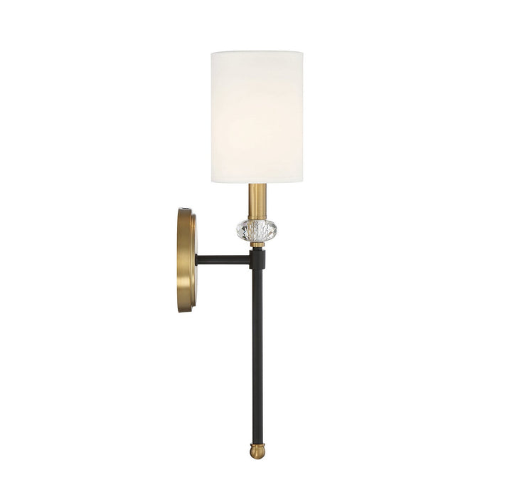 Savoy House - 9-1888-1-143 - One Light Wall Sconce - Tivoli - Matte Black w/Warm Brass