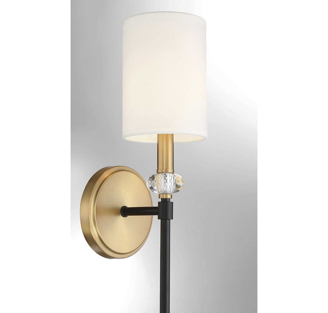 Savoy House - 9-1888-1-143 - One Light Wall Sconce - Tivoli - Matte Black w/Warm Brass
