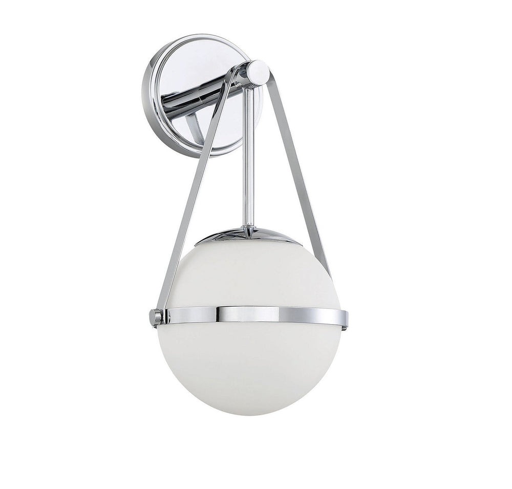 Polson One Light Wall Sconce in Polished Chrome Savoy House