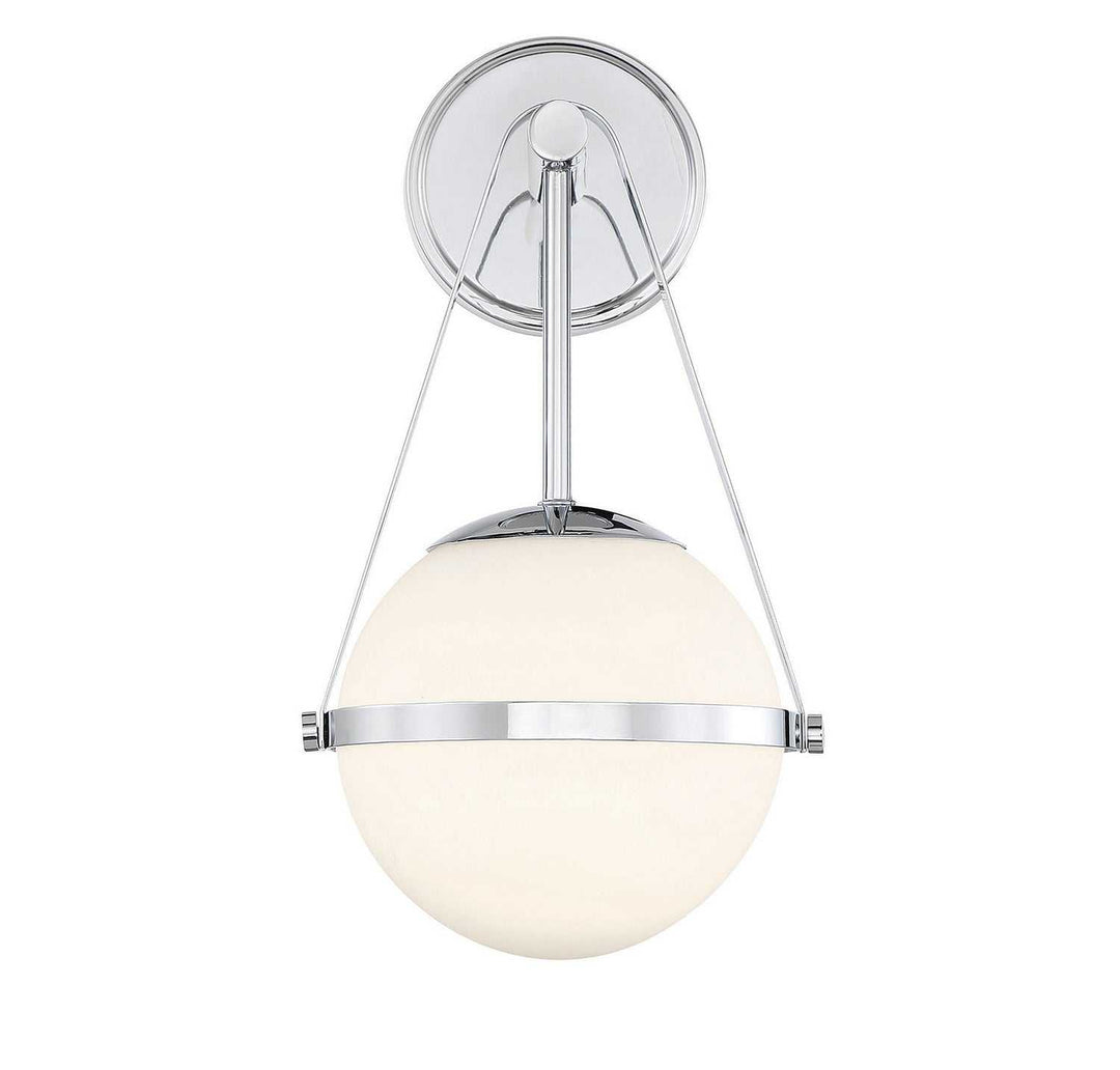 Polson One Light Wall Sconce in Polished Chrome Savoy House