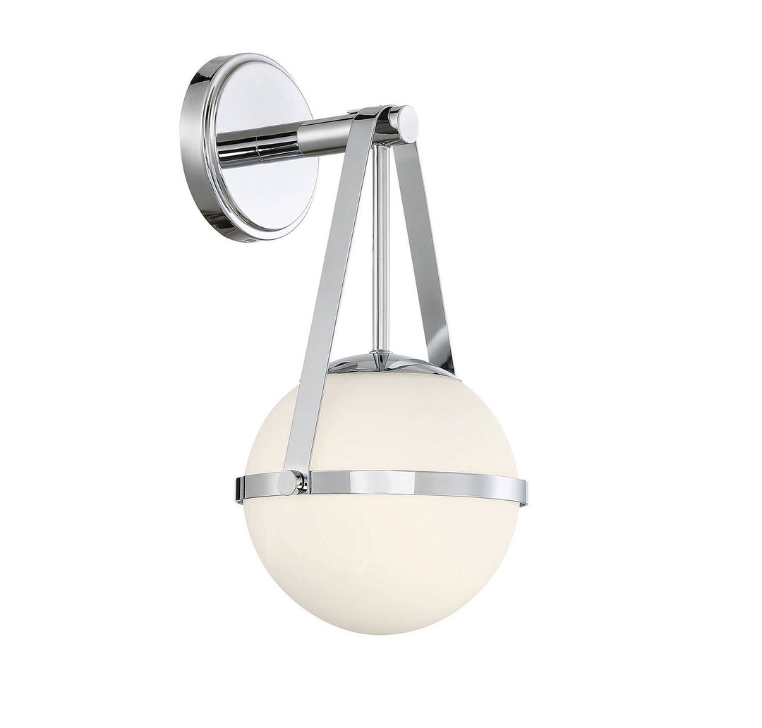 Polson One Light Wall Sconce in Polished Chrome Savoy House