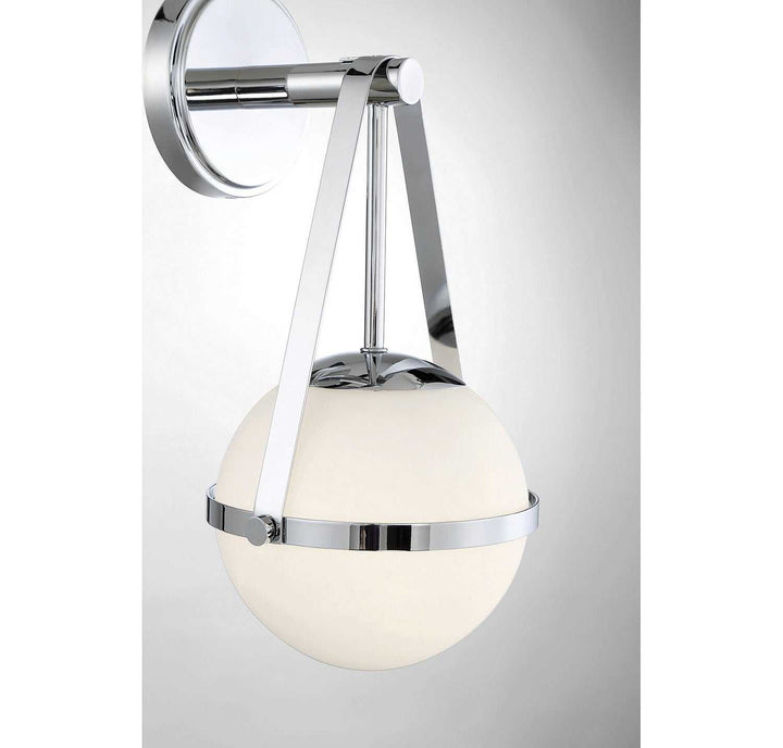 Polson One Light Wall Sconce in Polished Chrome Savoy House