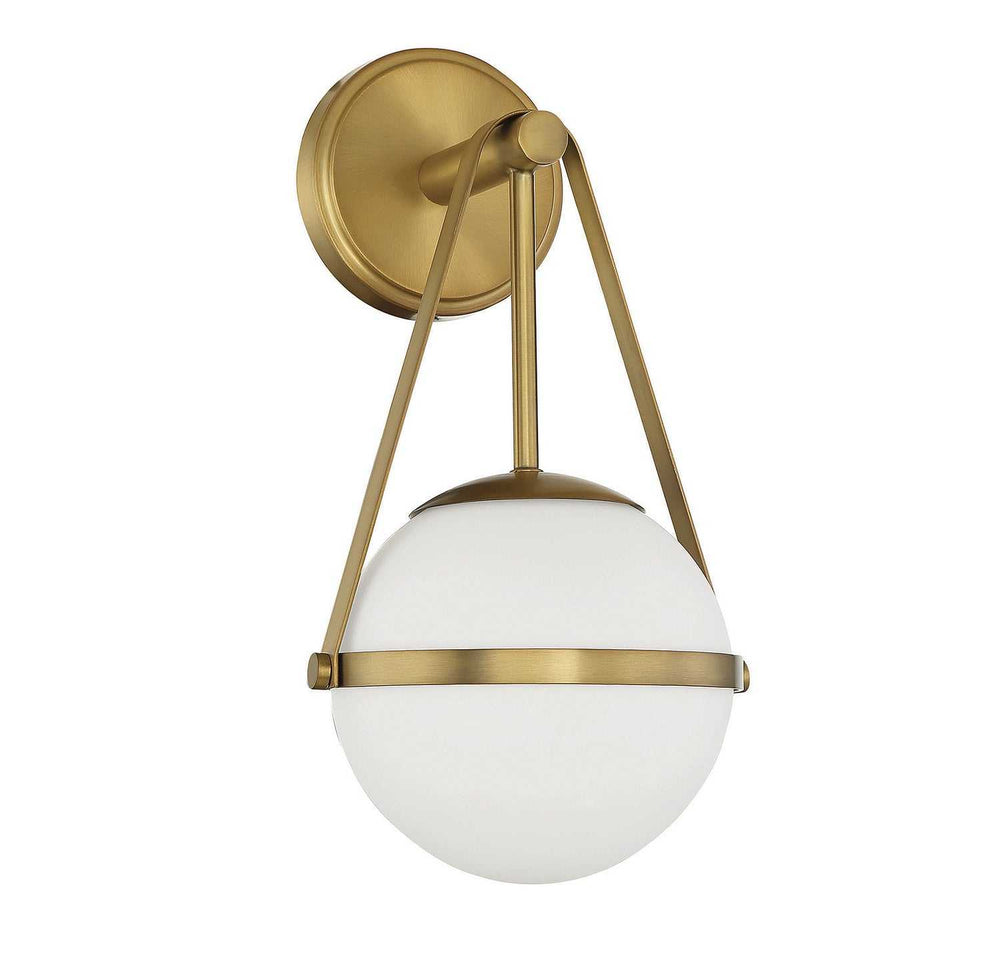 Polson One Light Wall Sconce in Warm Brass Savoy House