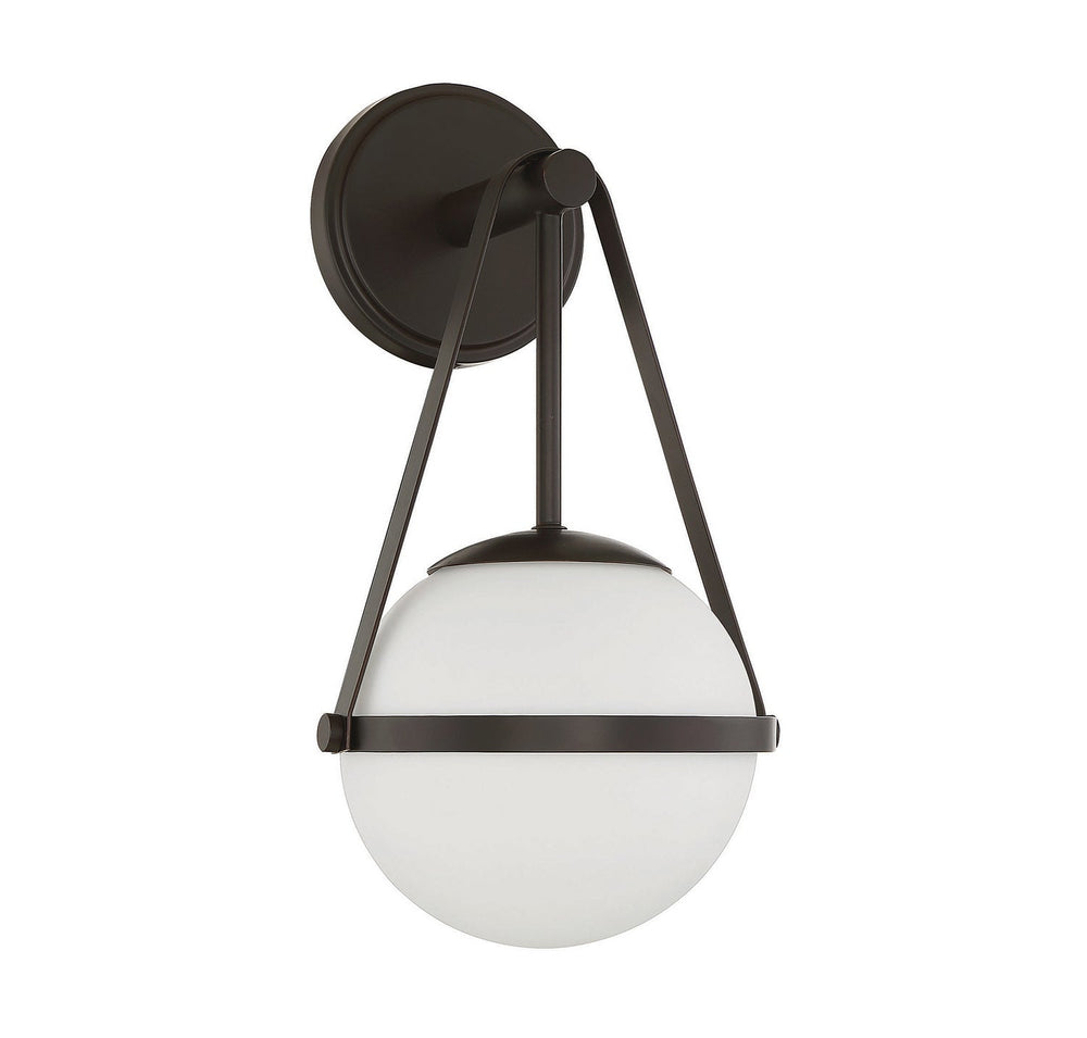 Polson One Light Wall Sconce in Matte Black Savoy House