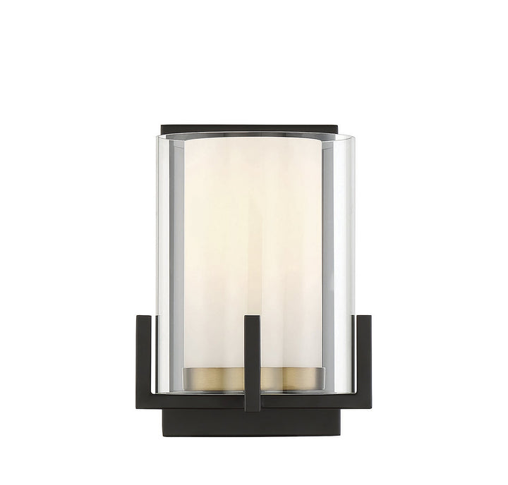 Savoy House - 9-1977-1-143 - One Light Wall Sconce - Eaton - Matte Black w/Warm Brass