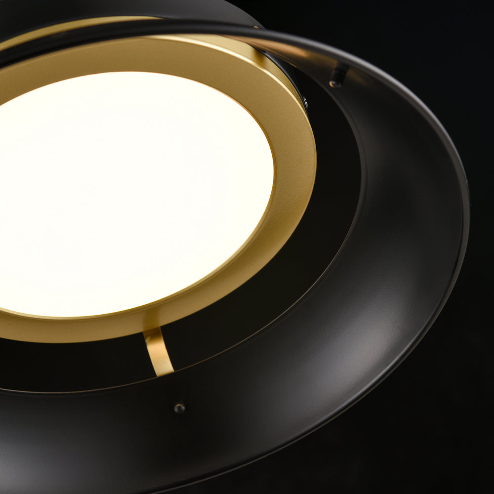 DVI Canada - DVP39528EB+PSB-CCT - LED Flush Mount - Alcenon Cct - Ebony/Painted Satin Brass