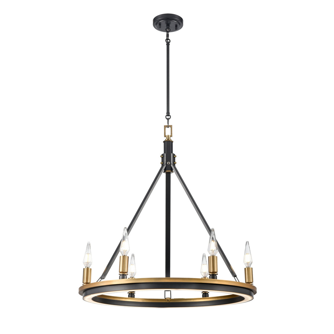 DVI Canada - DVP46326BR+GR-CCT - Six Light Chandelier - Aletheia Hybrid Cct - Brass And Graphite