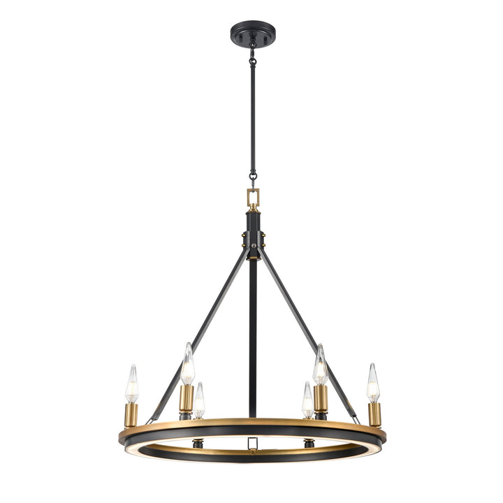DVI Canada - DVP46326BR+GR-CCT - Six Light Chandelier - Aletheia Hybrid Cct - Brass And Graphite