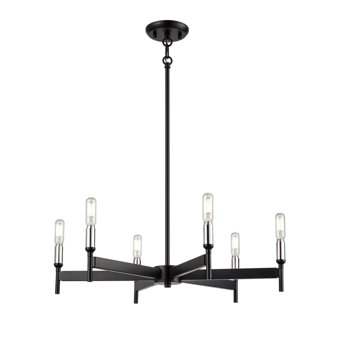 DVI Canada - DVP27327MF+EB - Six Light Chandelier - Cambrai - Multiple Finishes And Ebony