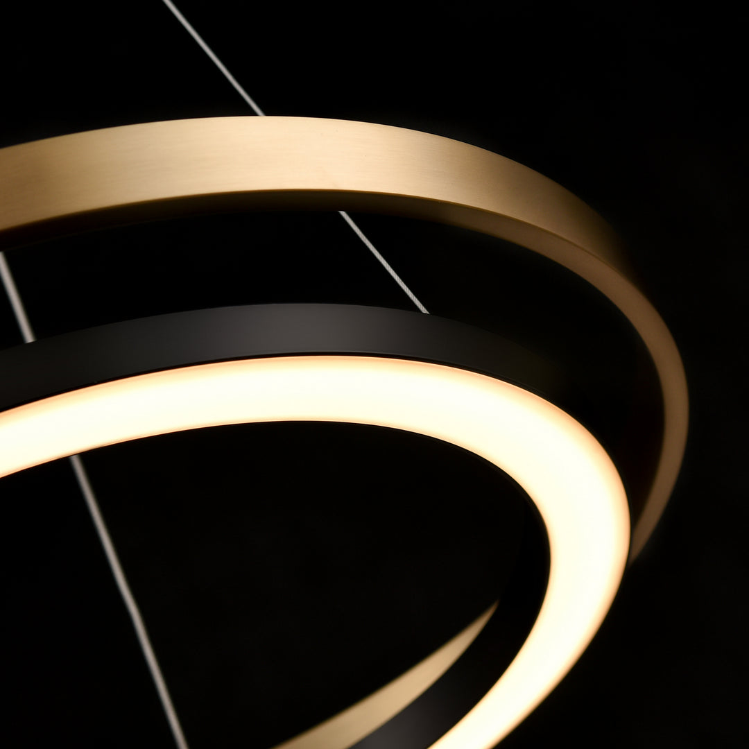 DVI Canada - DVP40847EB+BR-CCT - LED Foyer Pendant - Cybele Cct - Ebony And Brass