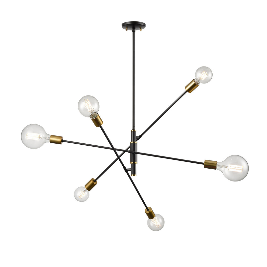 DVI Canada - DVP41124BR+GR - Six Light Pendant - Lake Loft - Brass/Graphite