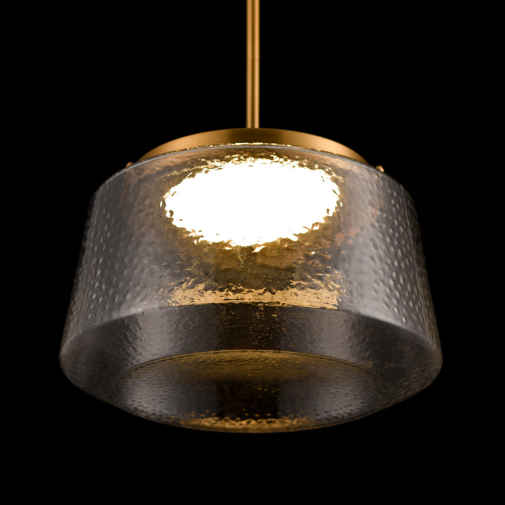 DVI Canada - DVP43920BR-HMC - LED Pendant - Lunenberg Cct - Brass w/Hammered Clear Glass
