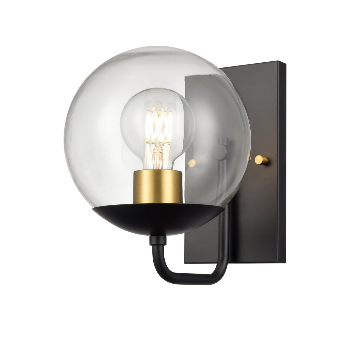 DVI Canada - DVP43101MF+EB-CL - One Light Wall Sconce - Mackenzie Delta - Multiple Finishes And Ebony w/Clear Glass