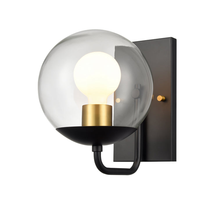 DVI Canada - DVP43101MF+EB-CL - One Light Wall Sconce - Mackenzie Delta - Multiple Finishes And Ebony w/Clear Glass