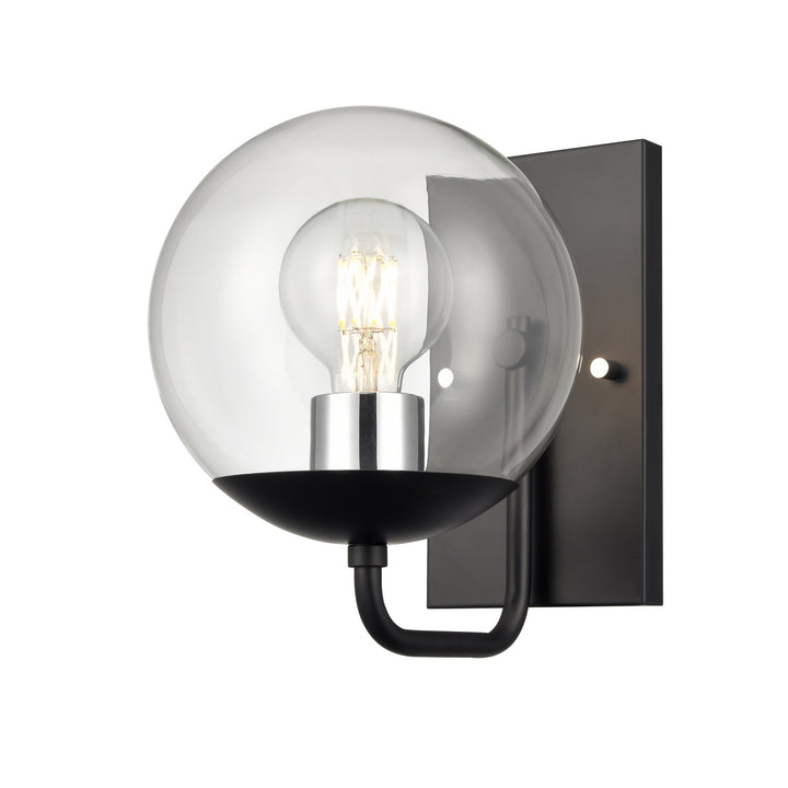 DVI Canada - DVP43101MF+EB-CL - One Light Wall Sconce - Mackenzie Delta - Multiple Finishes And Ebony w/Clear Glass