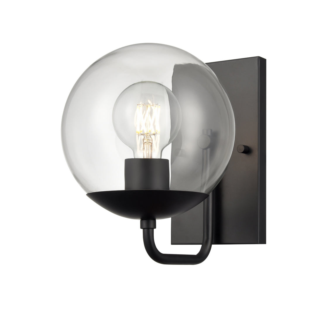 DVI Canada - DVP43101MF+EB-CL - One Light Wall Sconce - Mackenzie Delta - Multiple Finishes And Ebony w/Clear Glass