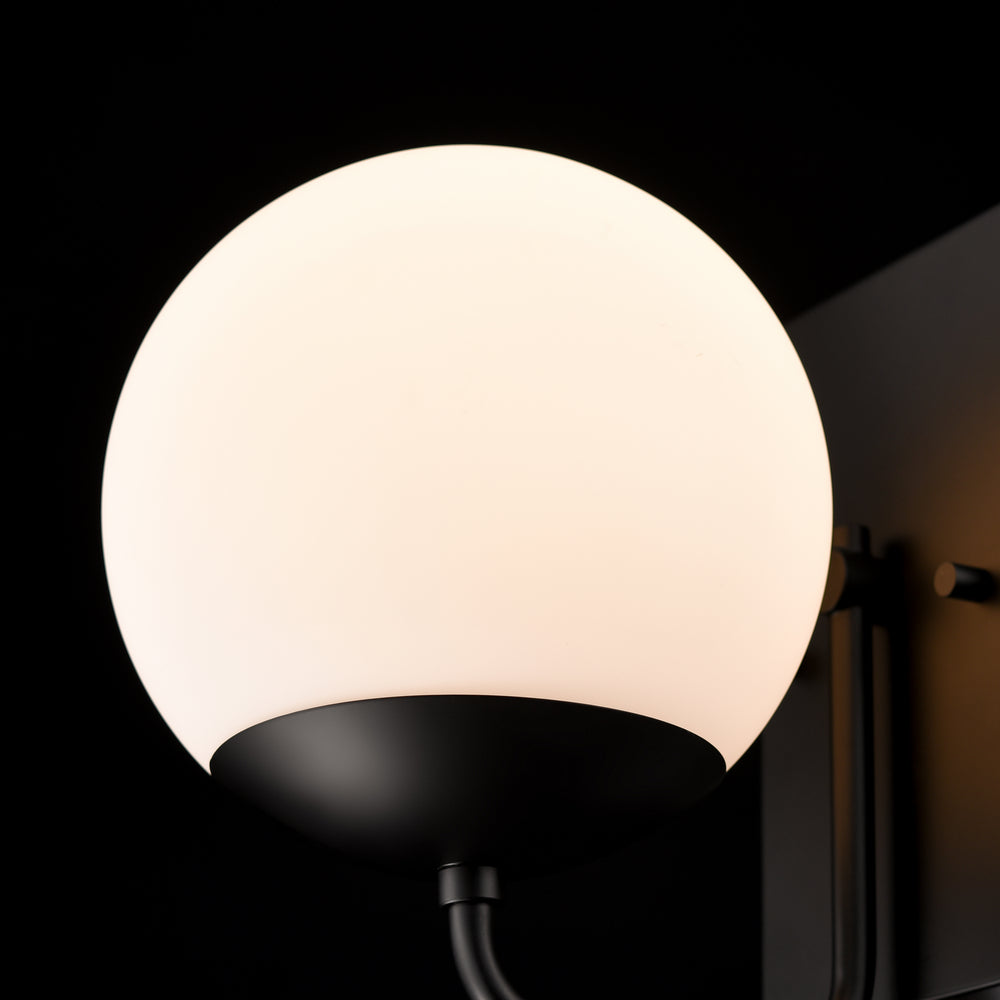 DVI Canada - DVP43101EB-OP - One Light Wall Sconce - Mackenzie Delta - Ebony w/Half Opal Glass