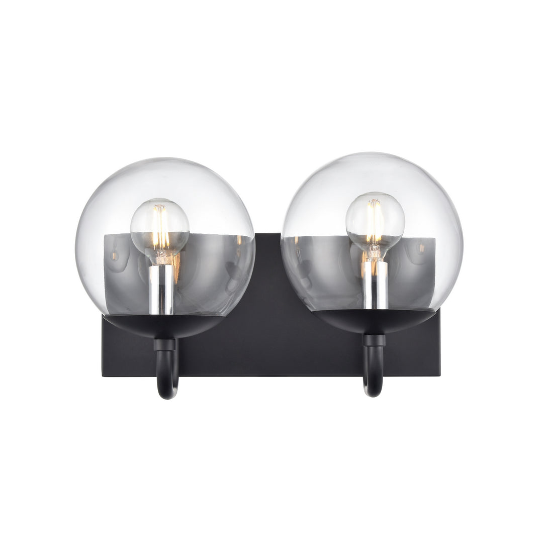 DVI Canada - DVP43122MF+EB-CL - Two Light Vanity - Mackenzie Delta - Multiple Finishes And Ebony w/Clear Glass