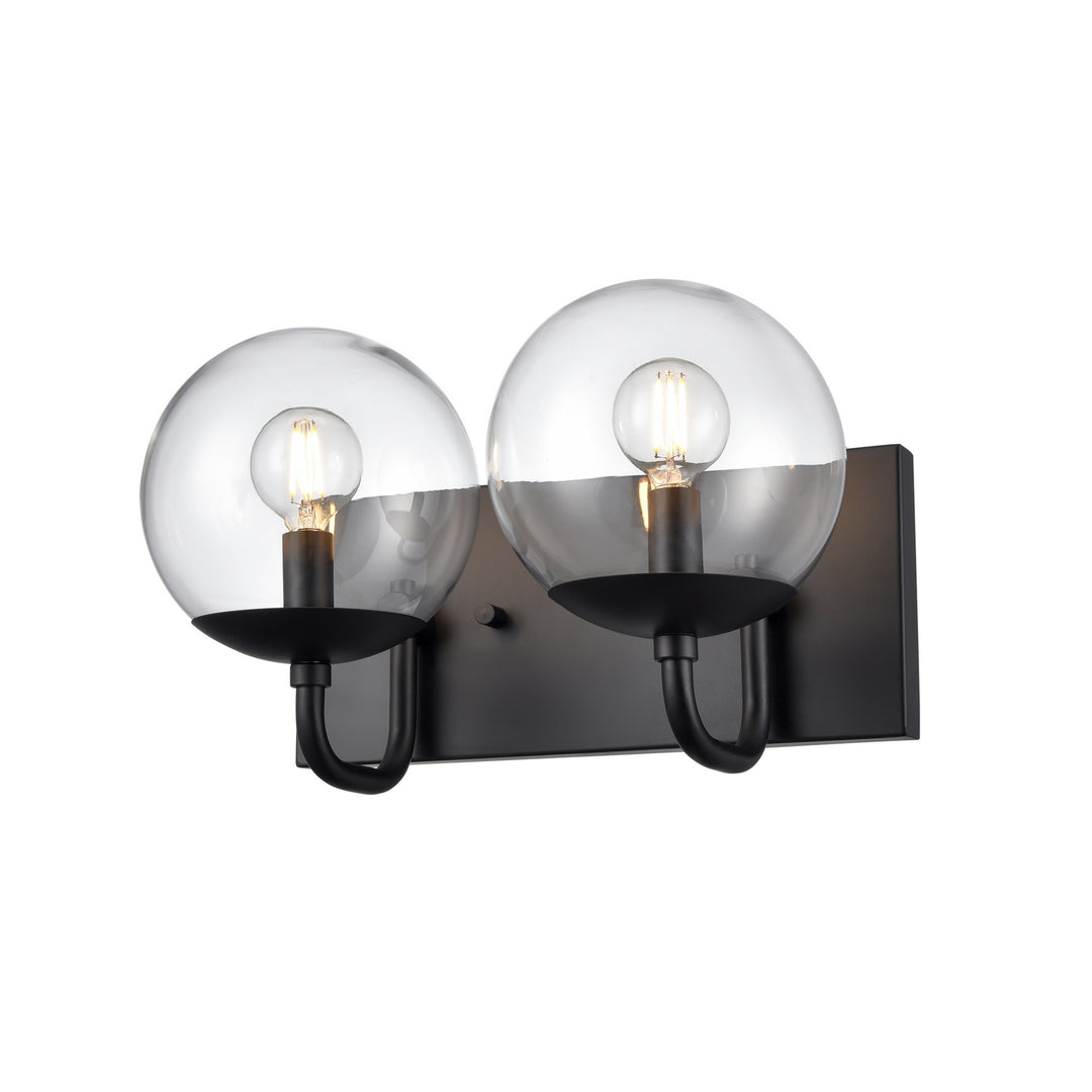DVI Canada - DVP43122MF+EB-CL - Two Light Vanity - Mackenzie Delta - Multiple Finishes And Ebony w/Clear Glass