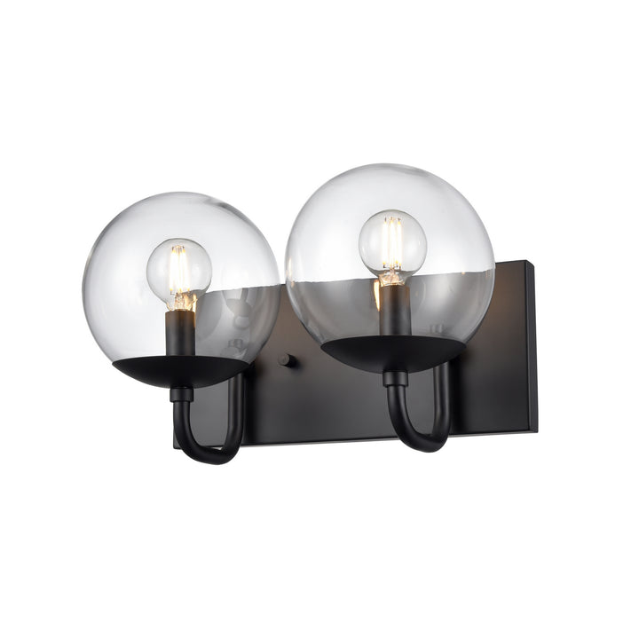 DVI Canada - DVP43122MF+EB-CL - Two Light Vanity - Mackenzie Delta - Multiple Finishes And Ebony w/Clear Glass