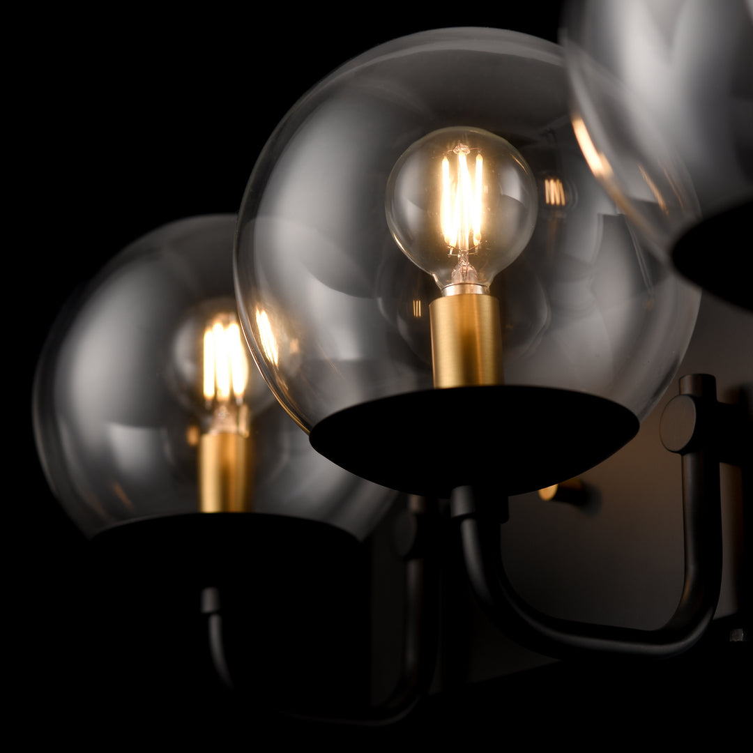 DVI Canada - DVP43143MF+EB-CL - Three Light Vanity - Mackenzie Delta - Multiple Finishes And Ebony w/Clear Glass