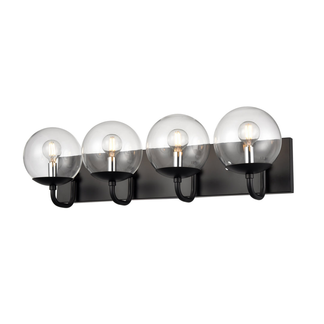 DVI Canada - DVP43144MF+EB-CL - Four Light Vanity - Mackenzie Delta - Multiple Finishes And Ebony w/Clear Glass