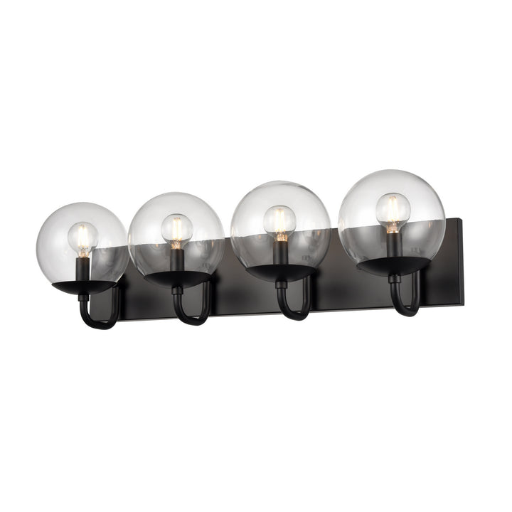 DVI Canada - DVP43144MF+EB-CL - Four Light Vanity - Mackenzie Delta - Multiple Finishes And Ebony w/Clear Glass
