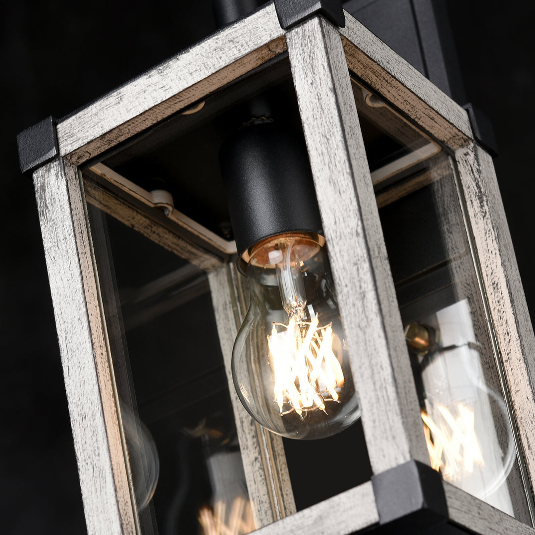 DVI Canada - DVP41271BK+WWG-CL - One Light Wall Sconce - Nipigon Outdoor - Black And White Washed Grey w/Clear Glass