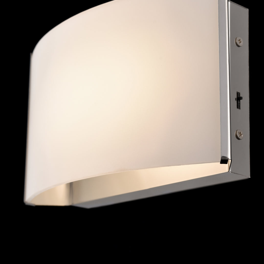 DVI Canada - DVP1700CH-OP - LED Wall Sconce - Vanguard Cct - Chrome w/Half Opal Glass