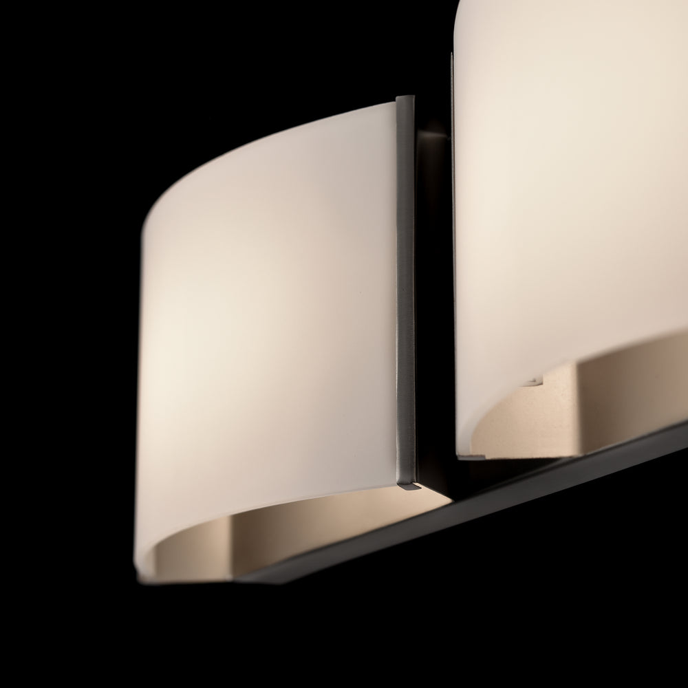DVI Canada - DVP1797EB-OP - LED Vanity - Vanguard Cct - Ebony w/Half Opal Glass