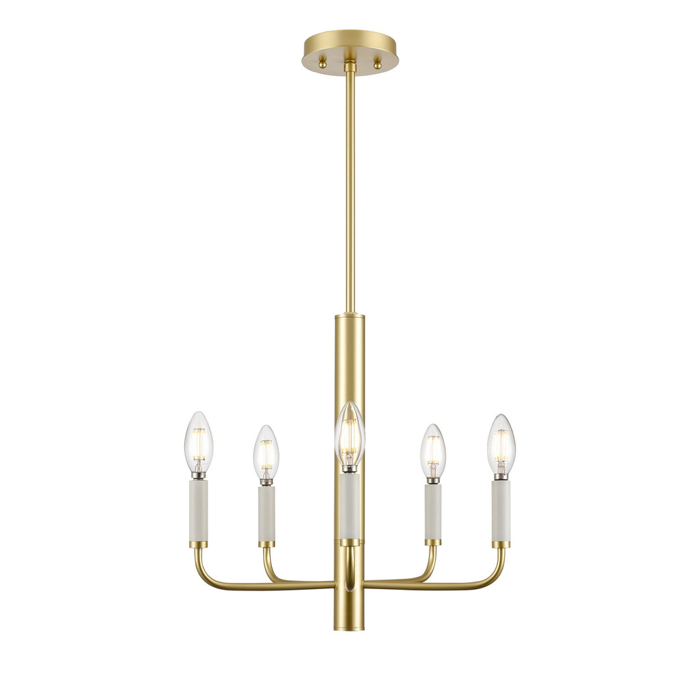 DVI Canada - DVP44025MF+PSB - Five Light Chandelier - Olivia - Multiple/Painted Satin Brass