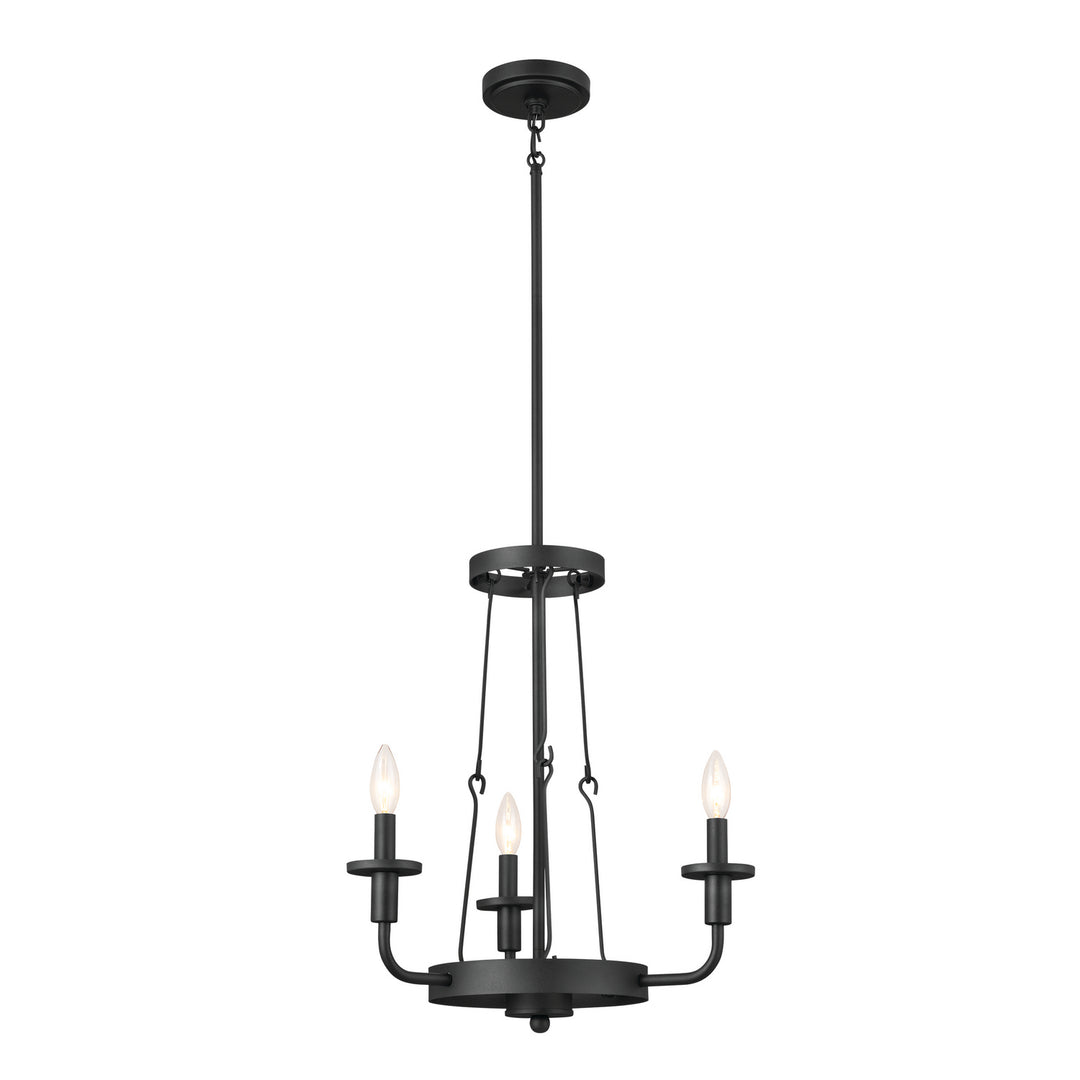 Kichler Canada - 52450BKT - Three Light Mini Chandelier - Vetivene - Textured Black