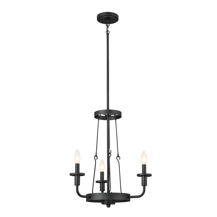 Kichler Canada - 52450BKT - Three Light Mini Chandelier - Vetivene - Textured Black